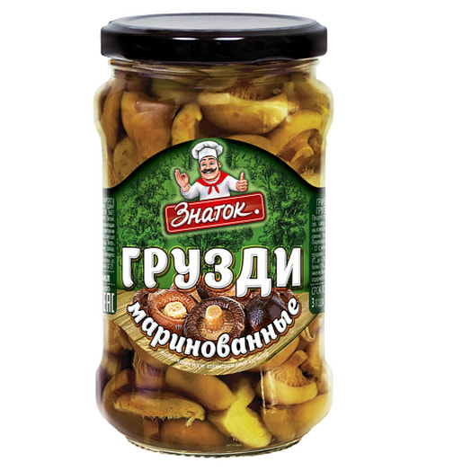 Грузди маринованные Знаток 280мл ст/б Китай