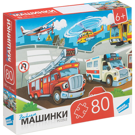 Пазлы 80 Машинки арт.RI8003C ООО Желтый крокодил Беларусь DREAM MAKERS-BOARD GAMES