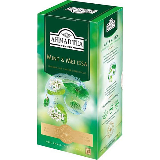 Чай AHMAD tea Зеленый с мятой и мелисой 50г ООО Фабрика Ахмад ти Россия