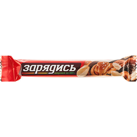 Батончик Зарядись 50г в шоколаде Коммунарка Беларусь Коммунарка