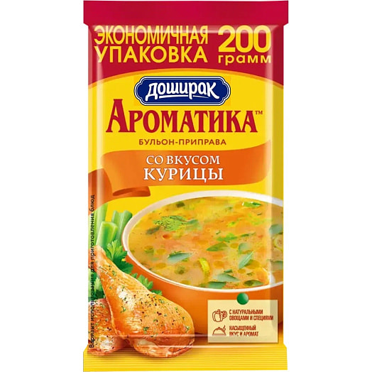 Бульон-приправа Доширак Ароматика со вкусом курицы 200г Россия