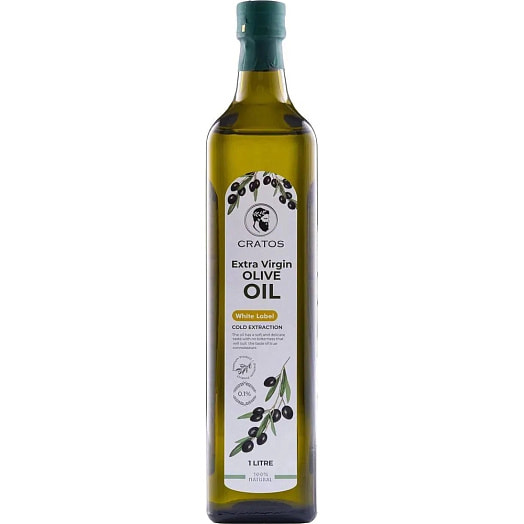 Масло оливковое Сratos Extra Virgin 1л ст/б Россия