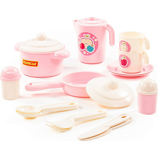 Набор детской посуды Настенька V6 18 элементов арт.79923 СООО ПП Полесье Беларусь Полесье