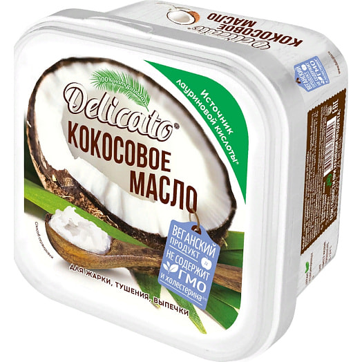 Масло кокосовое Delicato раф/дез 400г пл/ст АО НМЖК Россия