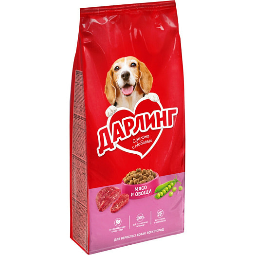 Сухой корм для собак 15кг мясо,овощи ООО Нестле Россия Россия Darling