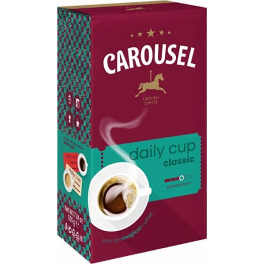 Кофе Carousel Daily Cup Classic молотый 500г Нидерланды