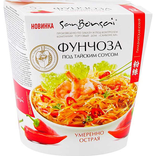 Вермишель Фунчоза 120г кор. под тайским соусом  острая Россия
