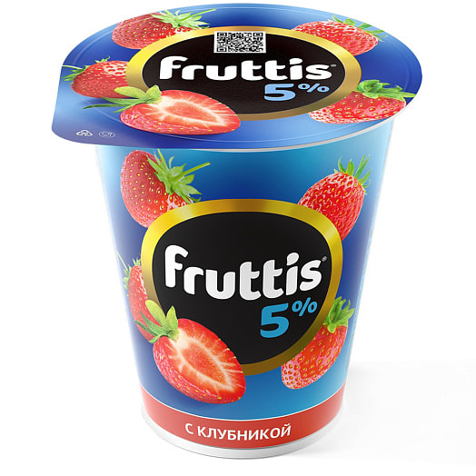 Продукт йогуртный Fruttis 320г клубника Россия