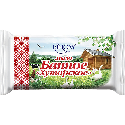 Мыло туалетное Linom 85г флоу-пак Классическое Хуторское Беларусь