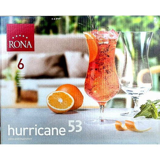 Набор бокалов для коктейлей 6шт 530мл, hurricane 53 арт.7475/530 hurricane 53 RONA, a.s. Словакия