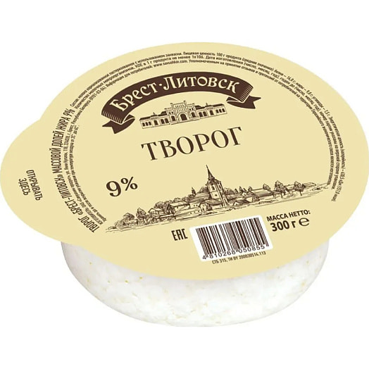 Творог Брест-Литовск 300г ОАО Савушкин продукт Беларусь Савушкин продукт
