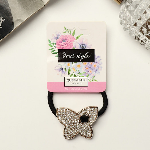 Резинка для волос Грация бабочка, 4,5см арт.9887848 Иу Йоуда Импорт энд Экспорт Ко., ЛТД Китай QF