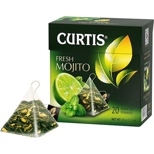 Чай Curtis Fresh Mojito 48г зеленый 20пир. КОМПАНИЯ МАЙ Россия