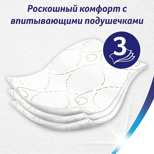 Туалетная бумага Zewa Deluxe Camomile (ромашка) 8 рул.3 слоя белая Россия