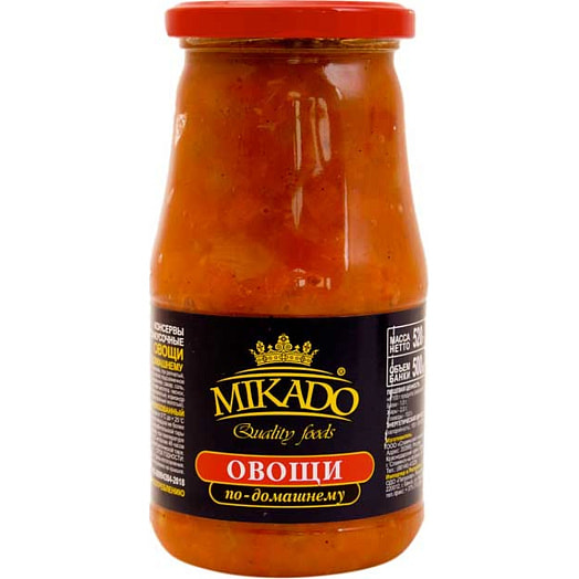 Овощи по-домашнему Mikado 520г ст/б Россия