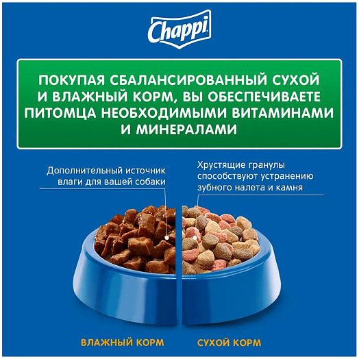 Корм Chappi с говядиной для взрослых собак 85г ООО Марс Россия Chappi