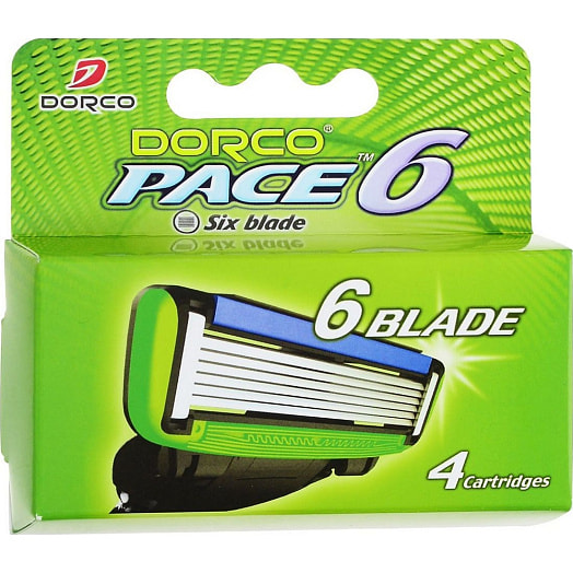 Сменные кассеты для бритвенного станка DORCO PACE 6 лезвий DORCO Co., Ltd. Республика Корея Dorco