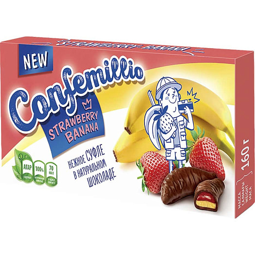 Конфеты Confemillio 160г со вкусом банана и клубники ОАО Красный Пищевик Беларусь Красный пищевик