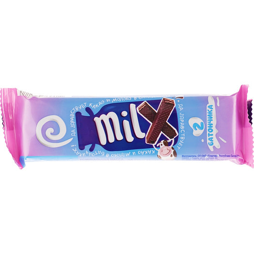 Вафельный батончик MilX 35г СП ОАО Спартак Беларусь Спартак