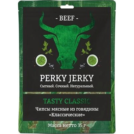 Чипсы мясные Perky Jerky из говядины Классические 35г ЧП Аниаск Беларусь