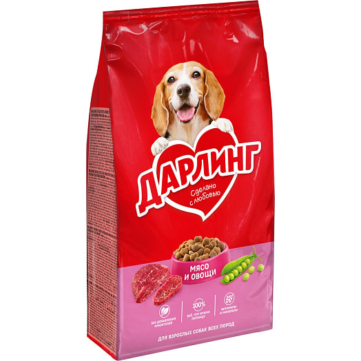 Сухой корм для собак 2кг мясо, овощи ООО Нестле Россия Россия Darling