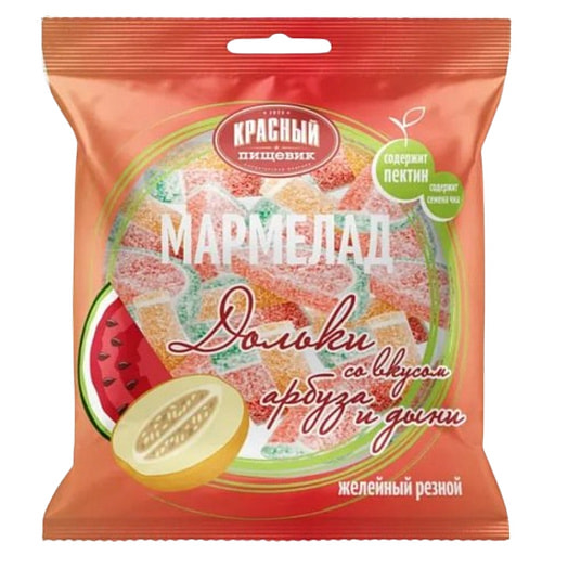 Мармелад со вкусом арбуз, дыня 210г ОАО Красный пищевик Беларусь Красный пищевик