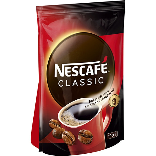 Кофе Nescafe Classic 190г пл. раствор с доб молотого Россия