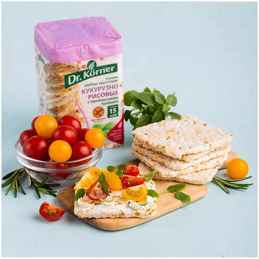 Хлебцы Хлебцы Dr.Korner 100г кукурузно-рисовые с прованскими травами Россия