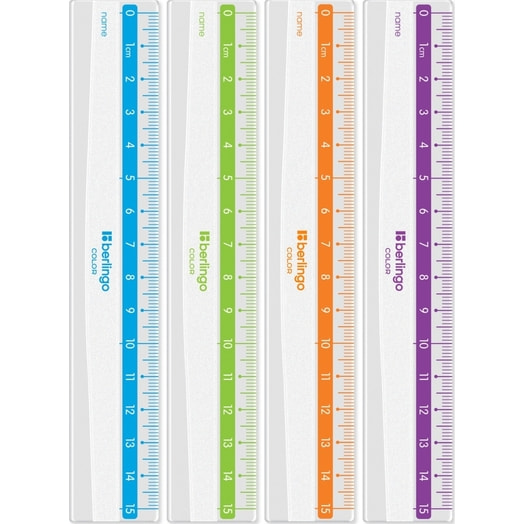 Линейка 15см Berlingo Color пластиковая, прозрачная арт.PR_30115 Китай
