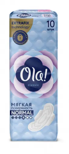 Прокладки гигиенические Ola! Wings Normal 10шт Hygiene Kinetics Россия