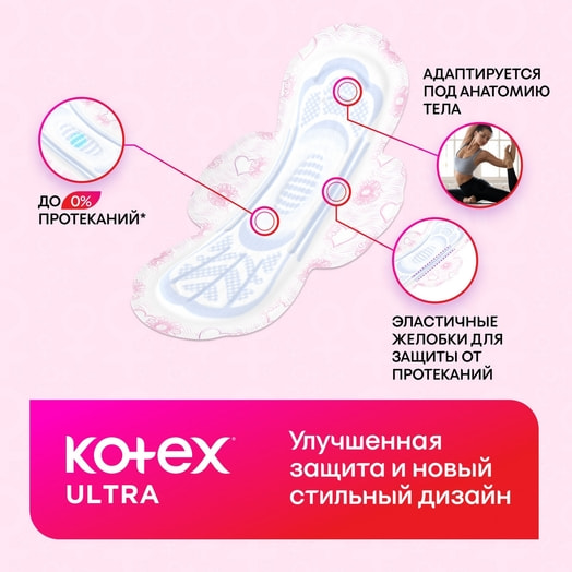 Прокладки женские Kotex Ultra Normal (сеточка) 10шт Чехия