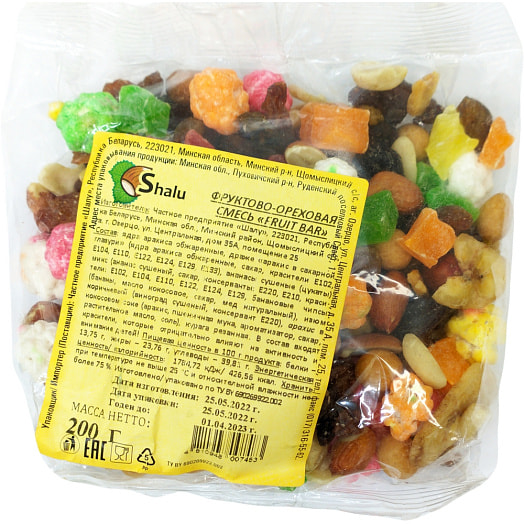 Cмесь фруктово-ореховая FRUIT BAR 200г Беларусь