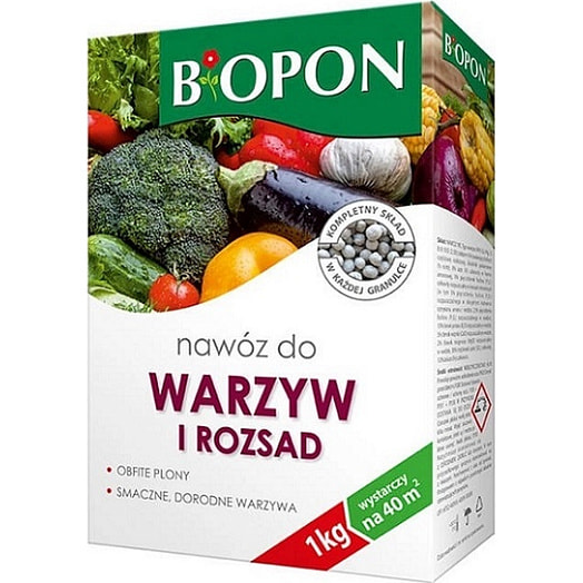 БИОПОН Удобрение для овощей и рассады 1 кг Польша