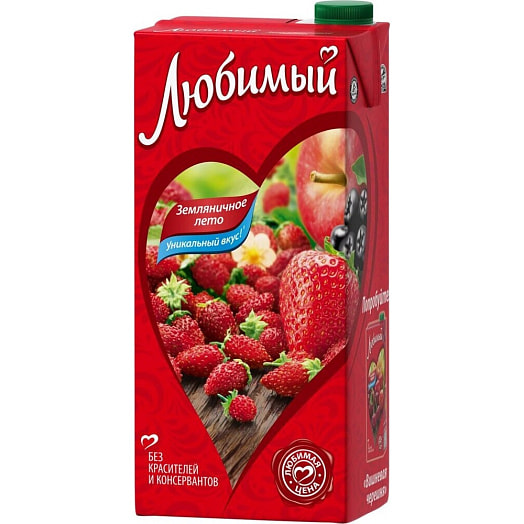 Напиток сокосодержащий Любимый Земляничное лето 1.93л ООО Лебедянский Россия LUBIMY