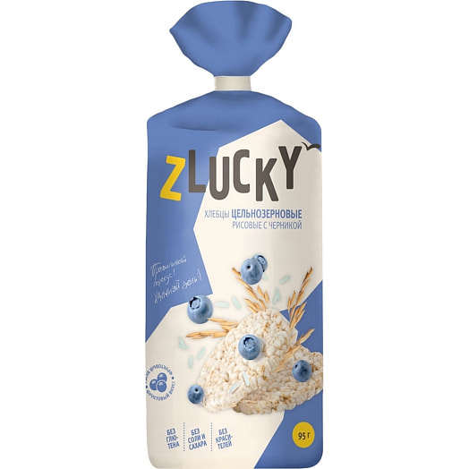 Хлебцы хрустящие Z Lucky Рисовые с черникой 95г ООО Дары планеты Беларусь Z Lucky