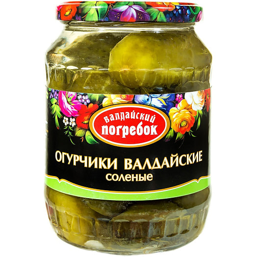 Огурцы солёные 720г ст/б целые ООО Валдай Россия