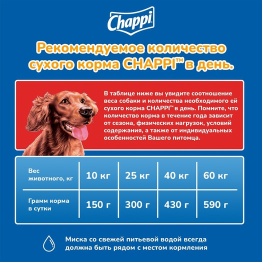 Корм для собак Chappi 600г Сытный мясной обед. Говядина по-домашнему Mars Россия Mars