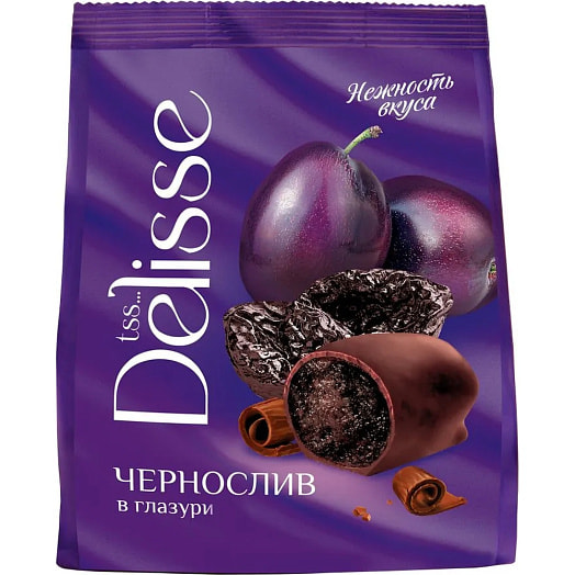 Конфеты Delisse Чернослив в глазури 200г Россия