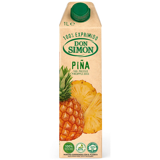 Сок Don Simon Pineapple Juice ананасовый 1л тетра-пак прямого отжима Гарсия Каррион Испания Гарсия Каррион