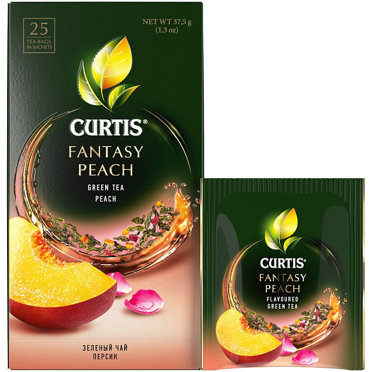 Чай Curtis Fantasy Peach 37.5г карт/уп. зеленый байховый ароматизированный Компания Май Россия Компания Май