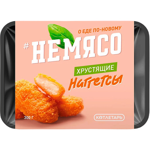 Хрустящие наггетсы 300г лоток вегетарианские ООО Котлетарь Россия Котлетарь