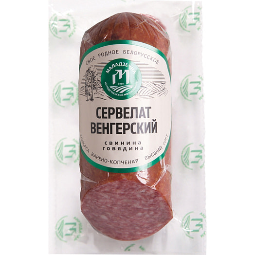 Колбаса Сервелат Венгерский 380г в/у мясная в/с ООО Велес-Мит Беларусь МАЛАДЗЕЧНА
