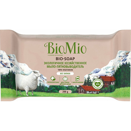 Хозяйственное мыло BIO-SOAP 200г без запаха SPLAT Россия BIOMIO