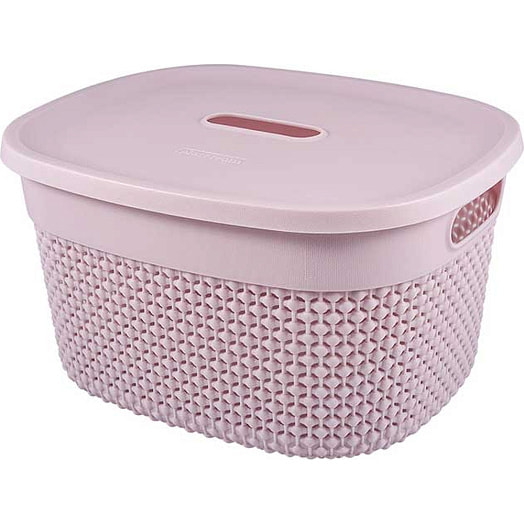 Корзина Oslo для хранения с крышкой, 6 л, лиловый арт.PT1331 ЛЛВ Россия Plast Team Чайка