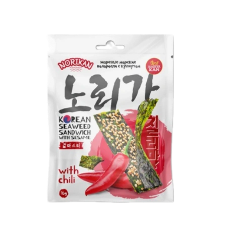 Сэндвич NoriKan Chili Sesame с кунжутом и чили 16г Китай