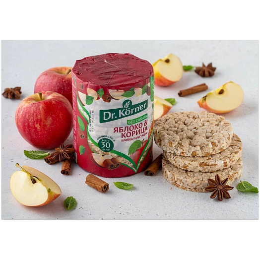 Хлебцы Хлебцы Dr.Korner 90г яблочный с корицей Россия