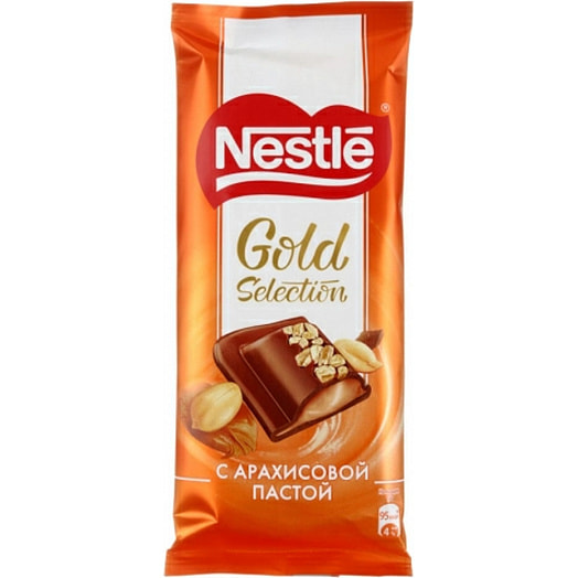 Молочный шоколад Gold Selection 85г арахисом-арахисовая паста ООО Нестле Россия Nestle