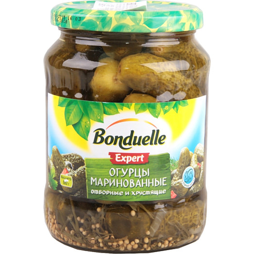 Огурцы Bonduelle 720мл ст/б маринованные 6-9 см Турция