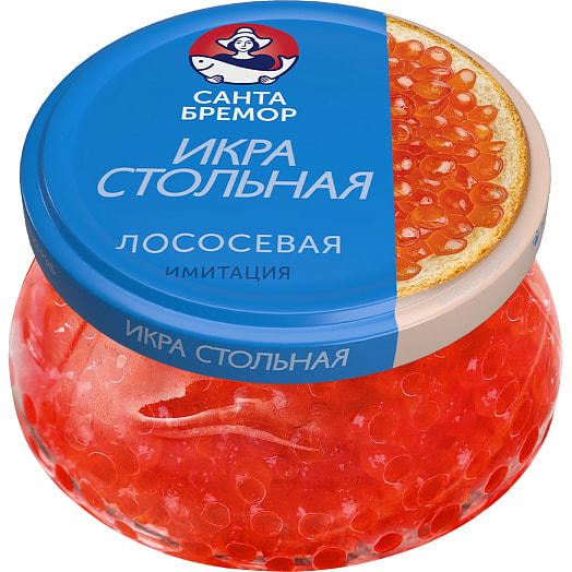 Икра лососевая Стольная 230г имитация пастеризованная Беларусь
