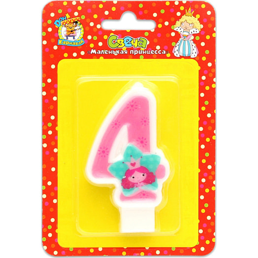 Свечи для торта Маленькая принцесса Цифра 1-5 Миленд Россия Миленд